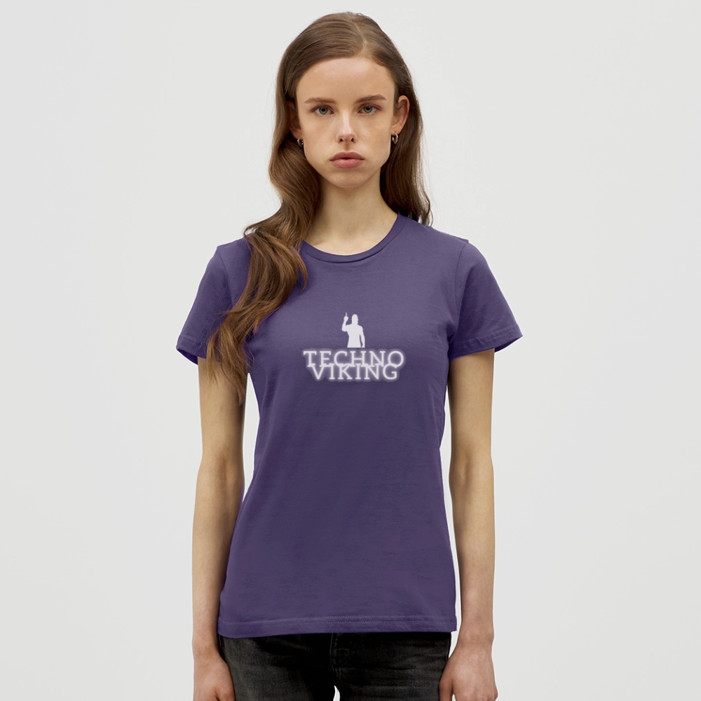 Technoviking drink & dance - Frauen T-Shirt - Dunkellila