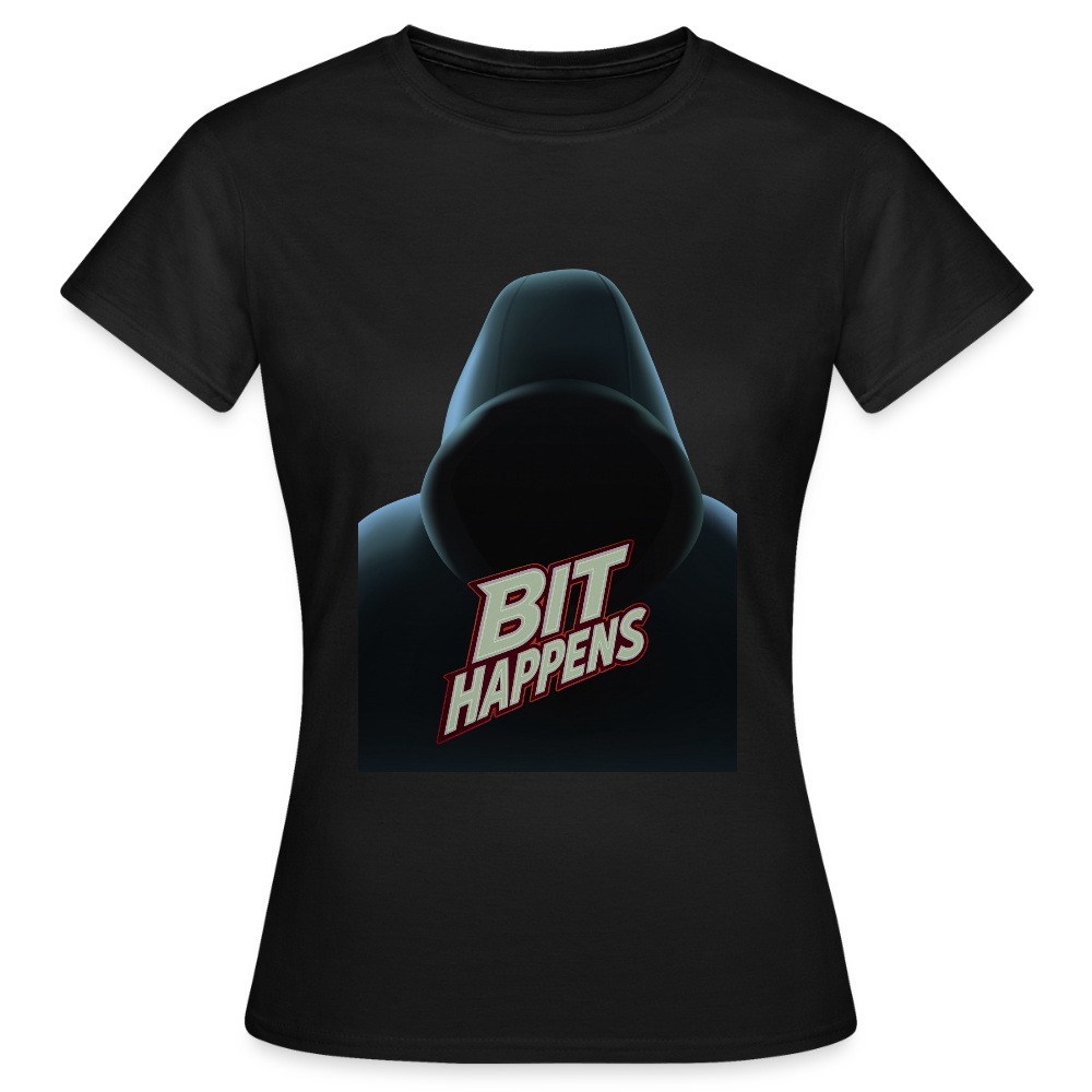 Bit Happens - Frauen T-Shirt - Schwarz