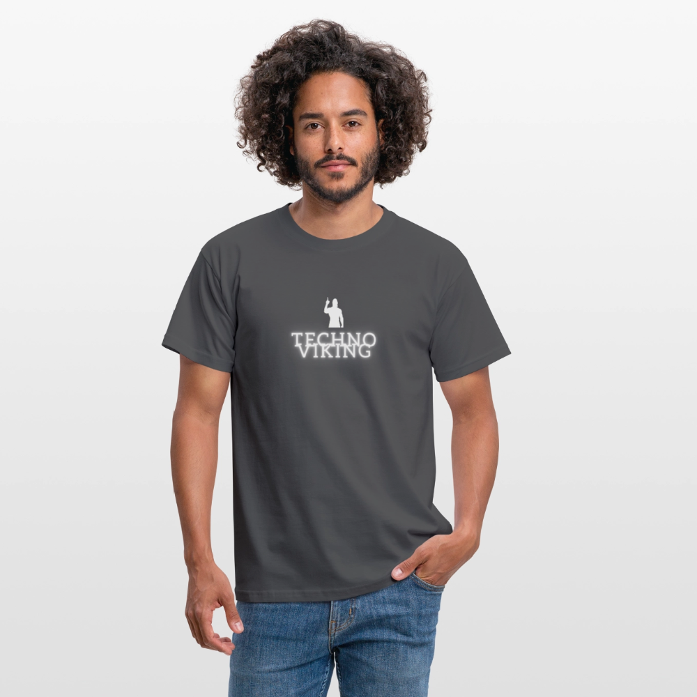 Technoviking drink & dance - Männer T-Shirt - Anthrazit