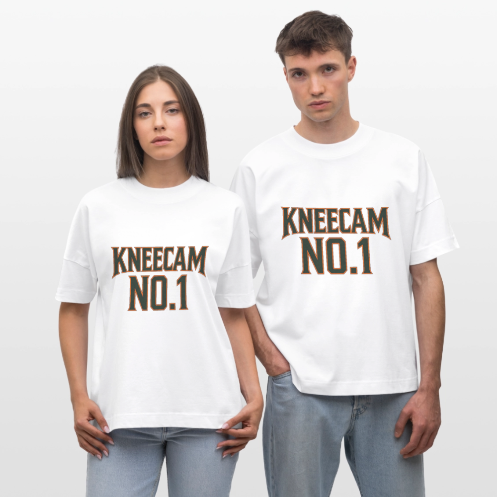 Technoviking-Kneecam No1. - Stanley/Stella Oversized Unisex Bio T-Shirt Blaster - Weiß