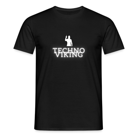 Technoviking drink & dance - Männer T-Shirt - Schwarz