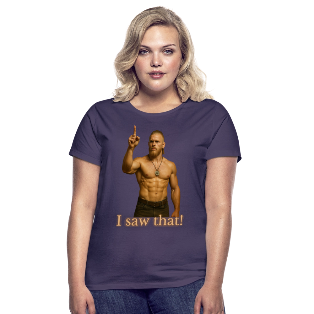 Technoviking - I saw that! - Frauen T-Shirt - Dunkellila