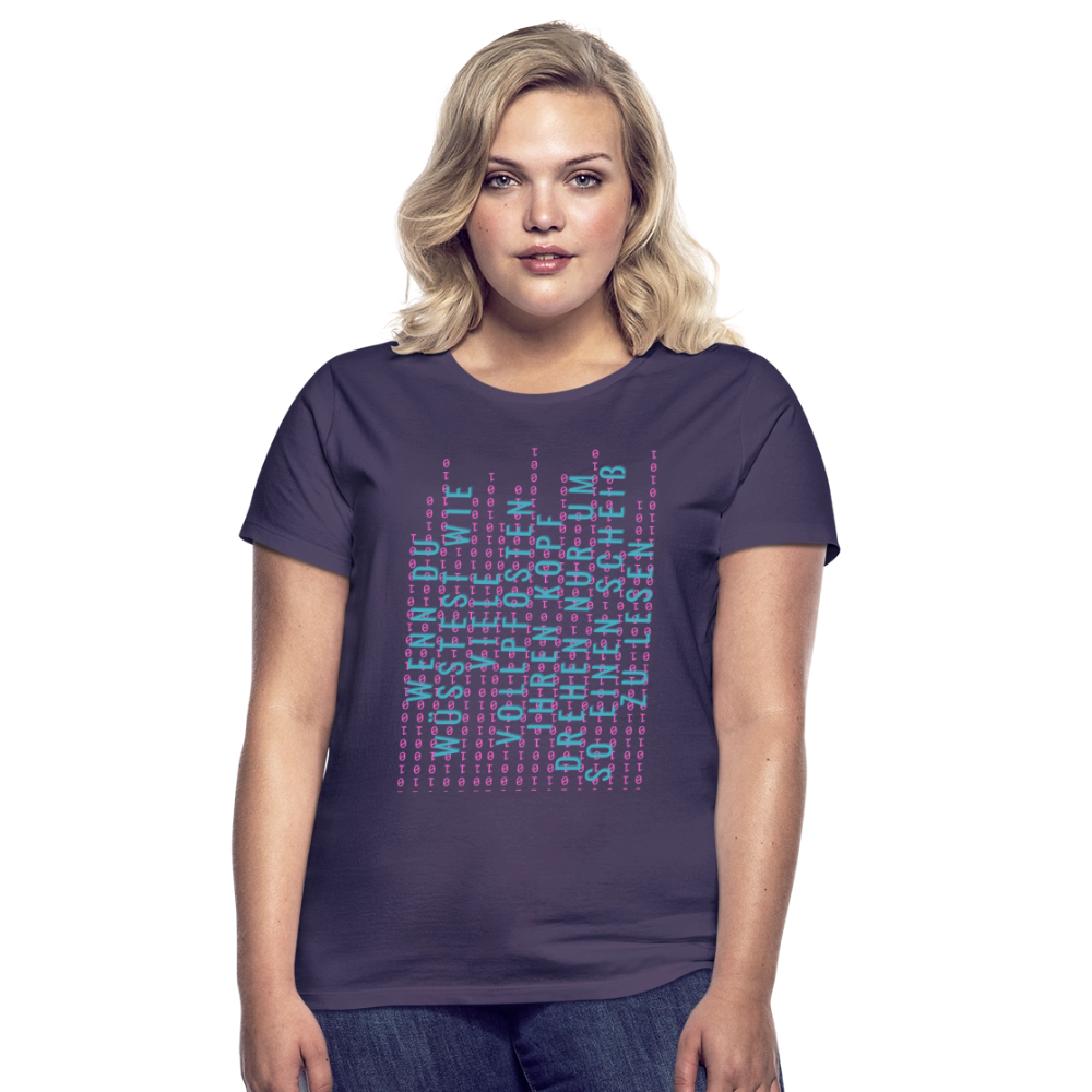 Und Tschüß Metaversum - Frauen T-Shirt - Dunkellila