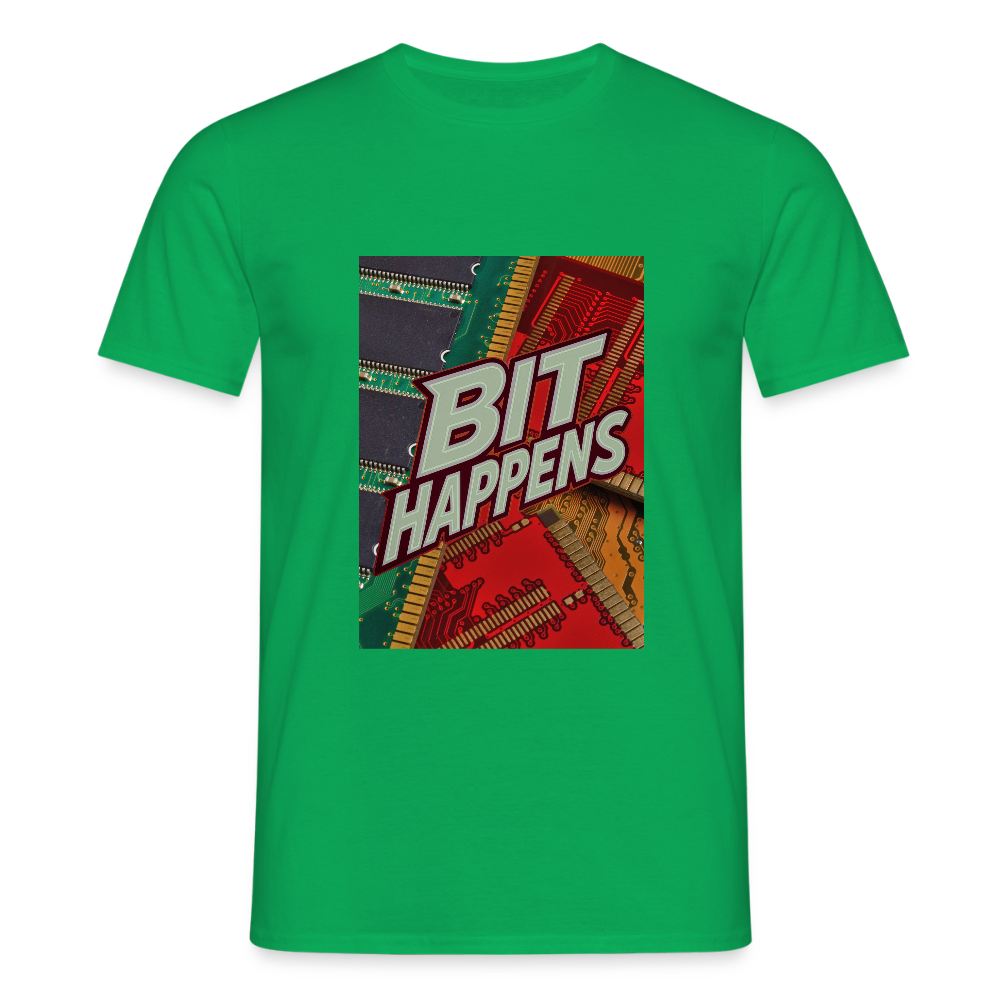 Bit Happens - Männer T-Shirt - Kelly Green
