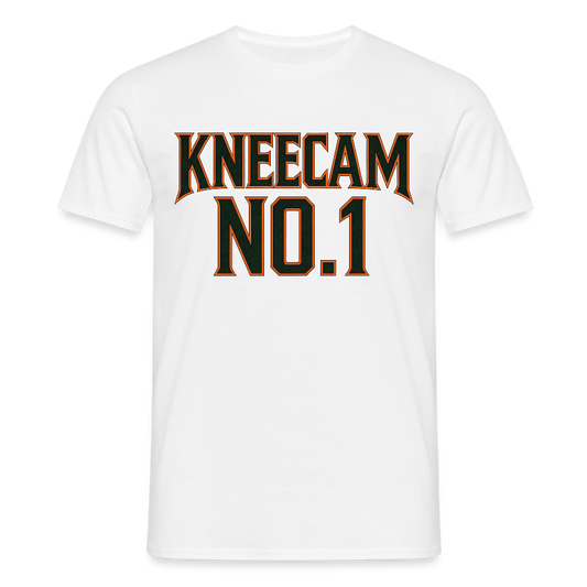 Technoviking-Kneecam No1. - Männer T-Shirt - Weiß