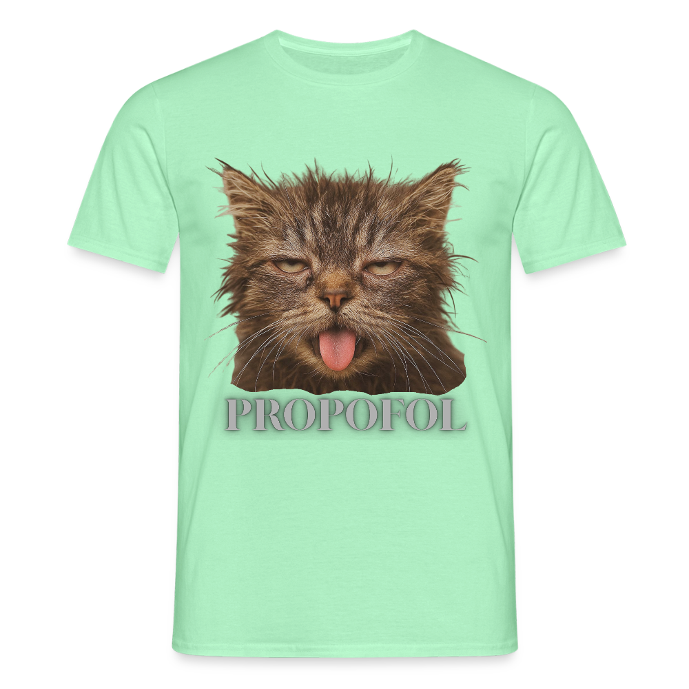 Grumpy Cat - Männer T-Shirt - Mintgrün