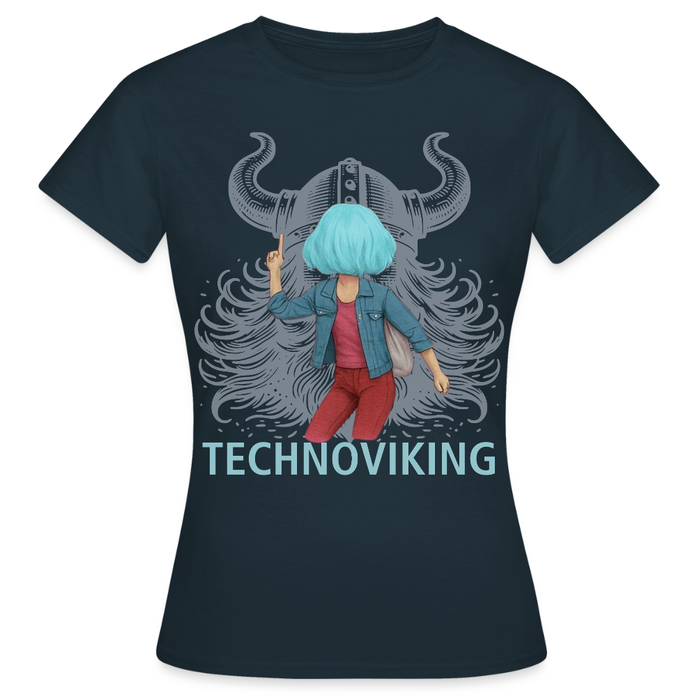 Technoviking rescue moment - Frauen T-Shirt - Navy