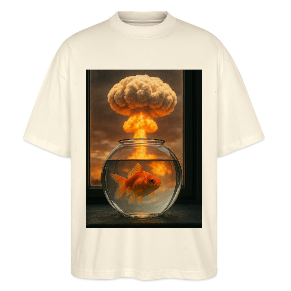 Fish World is ending - Stanley/Stella Oversized Unisex Bio T-Shirt Blaster - Weißgrau