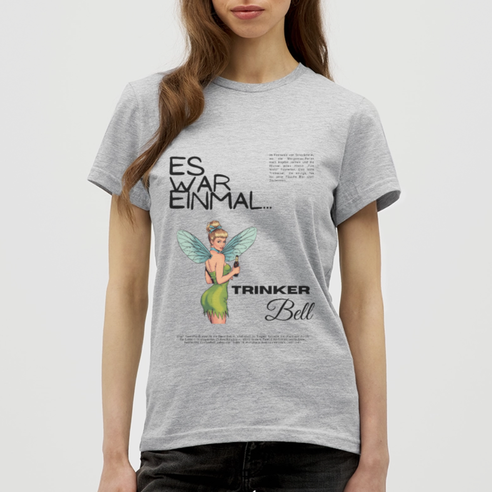 Trinkerbell - Frauen T-Shirt - Grau meliert