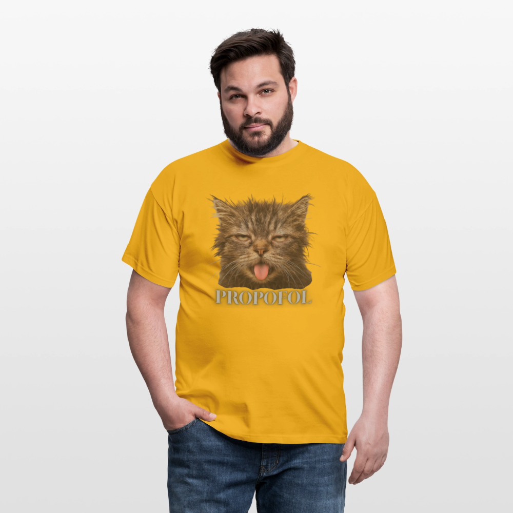 Grumpy Cat - Männer T-Shirt - Gelb