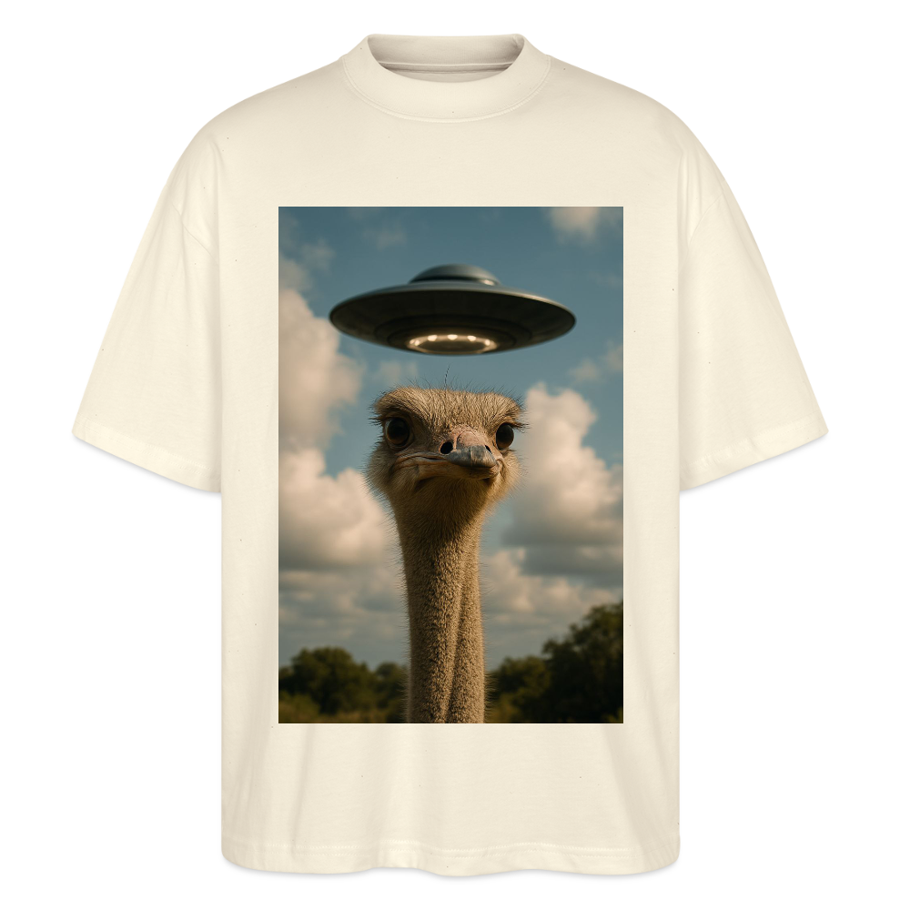 They are here ostrich - Stanley/Stella Oversized Unisex Bio T-Shirt Blaster - Weißgrau