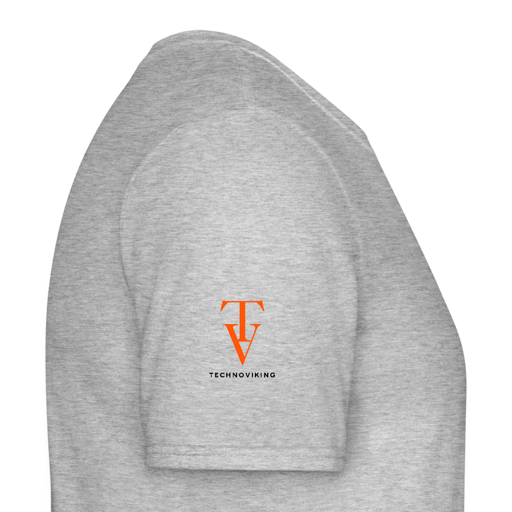 Technoviking-Kneecam No1. - Männer T-Shirt - Grau meliert
