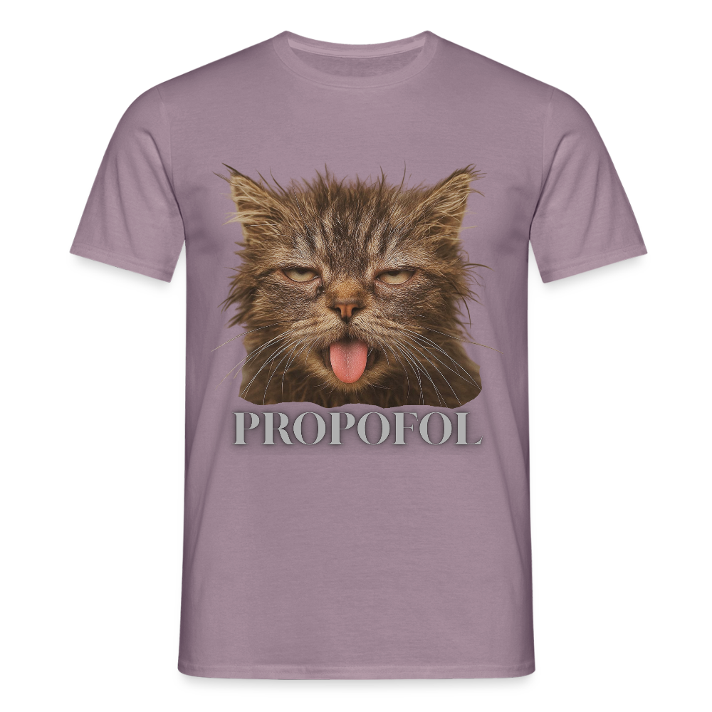Grumpy Cat - Männer T-Shirt - Lilagrau 