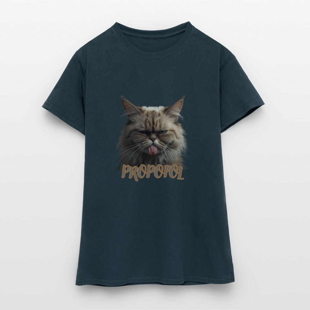 Propofol Cat - Frauen T-Shirt - Navy