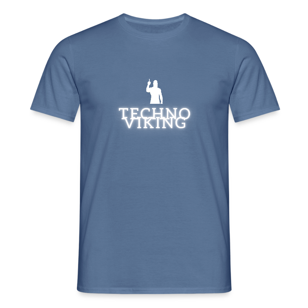 Technoviking drink & dance - Männer T-Shirt - Taubenblau 