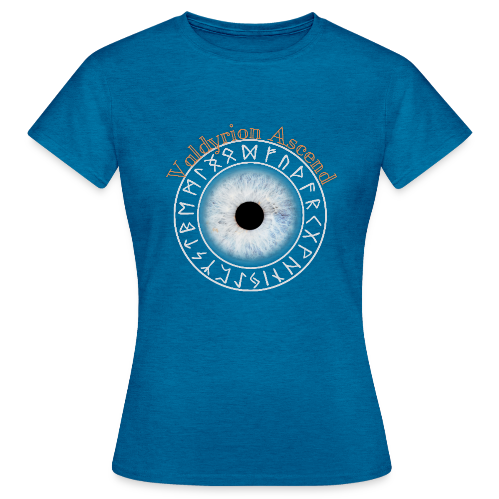 Valdyrion Ascend - Frauen T-Shirt - Antikblaues Saphir meliert