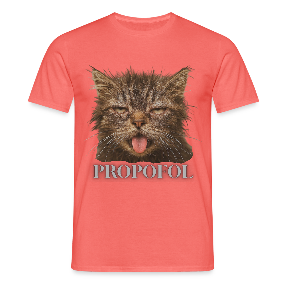 Grumpy Cat - Männer T-Shirt - Koralle