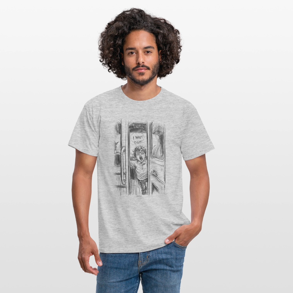 I want out - Männer T-Shirt - Grau meliert