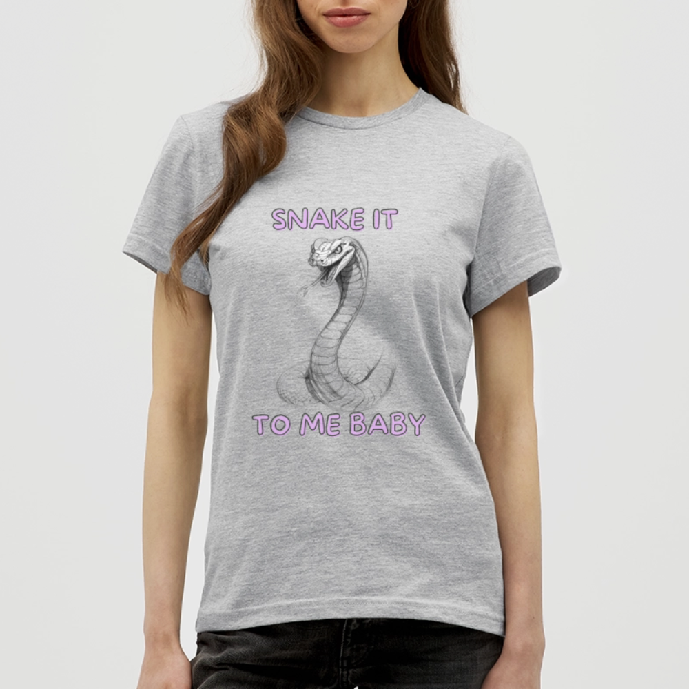 Snake it to me baby - Frauen T-Shirt - Grau meliert