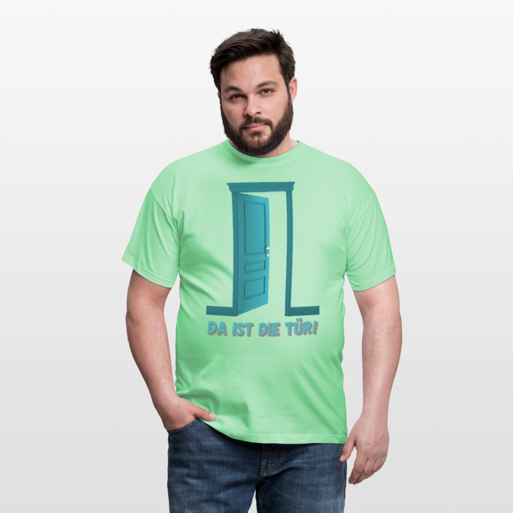Da ist die Tür - Männer T-Shirt - Mintgrün