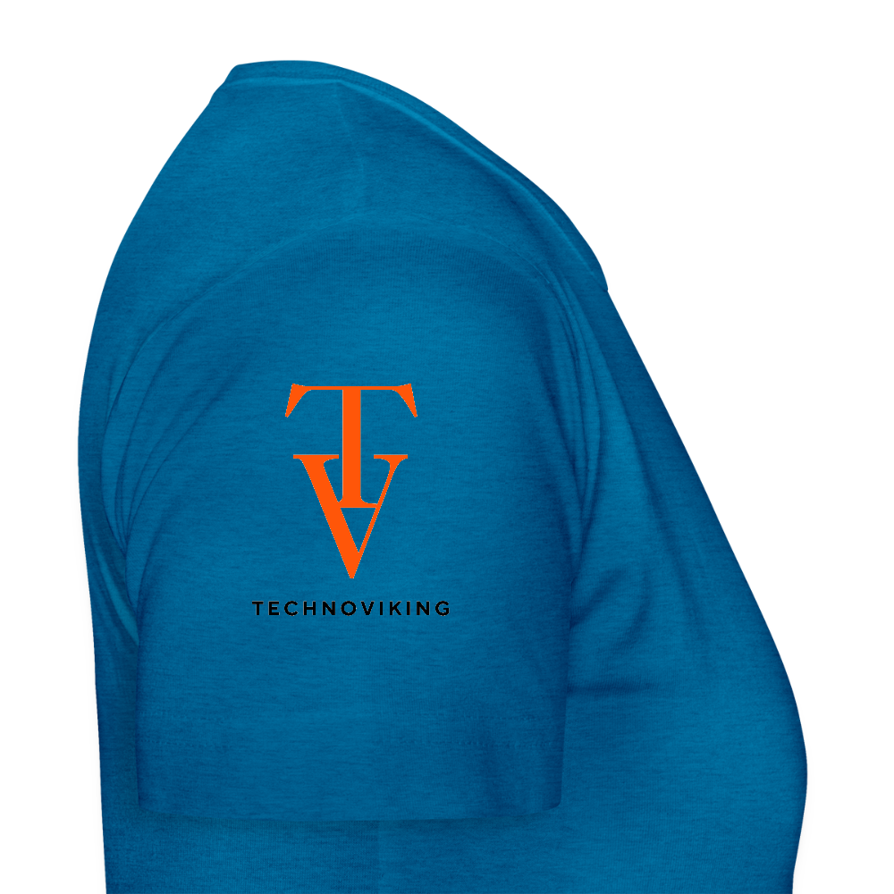 Technoviking rescue moment - Frauen T-Shirt - Antikblaues Saphir meliert