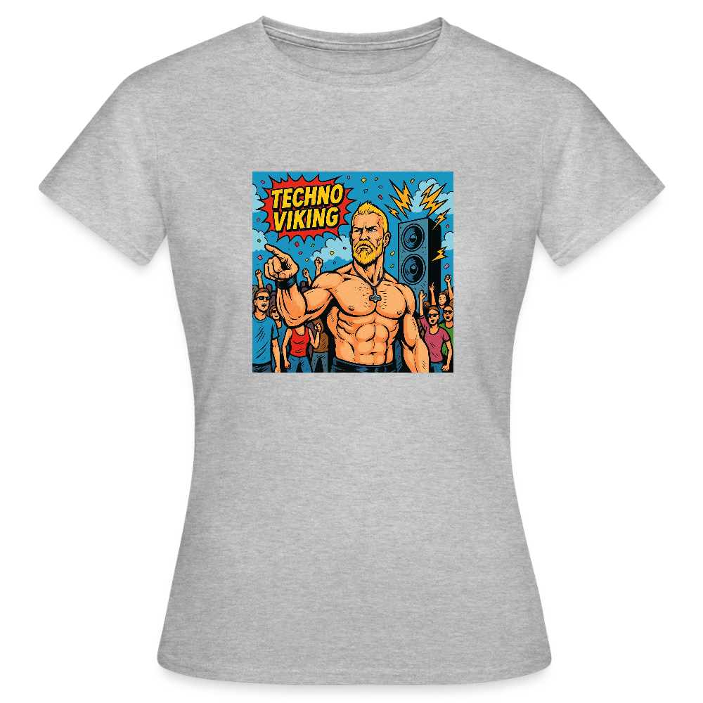 Technoviking Comic Frauen T-Shirt - Grau meliert