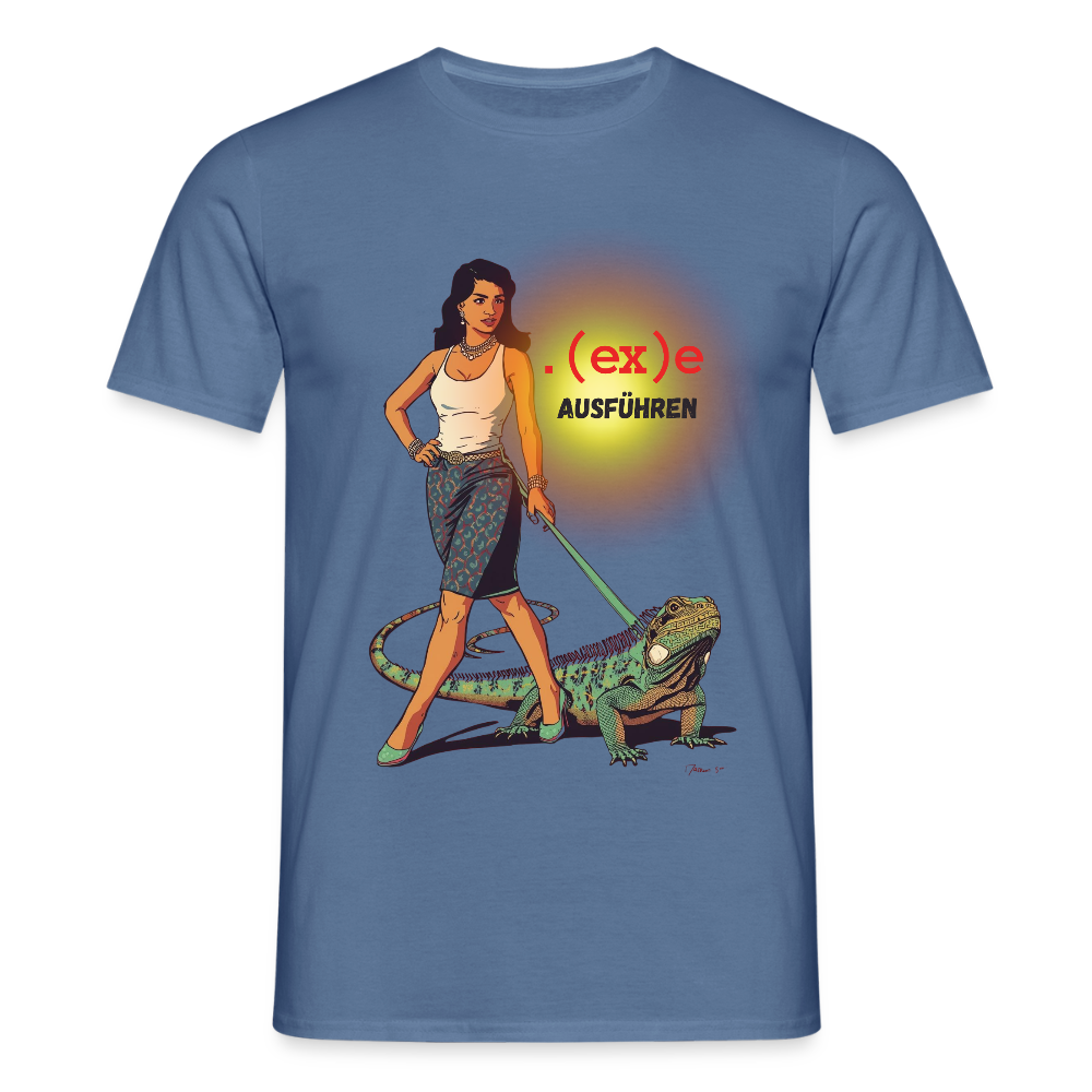.(ex)e ausführen - Männer T-Shirt - Taubenblau 