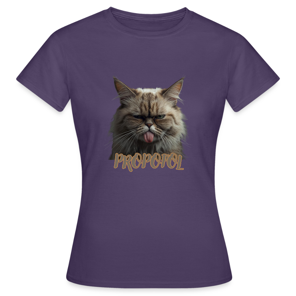 Propofol Cat - Frauen T-Shirt - Dunkellila