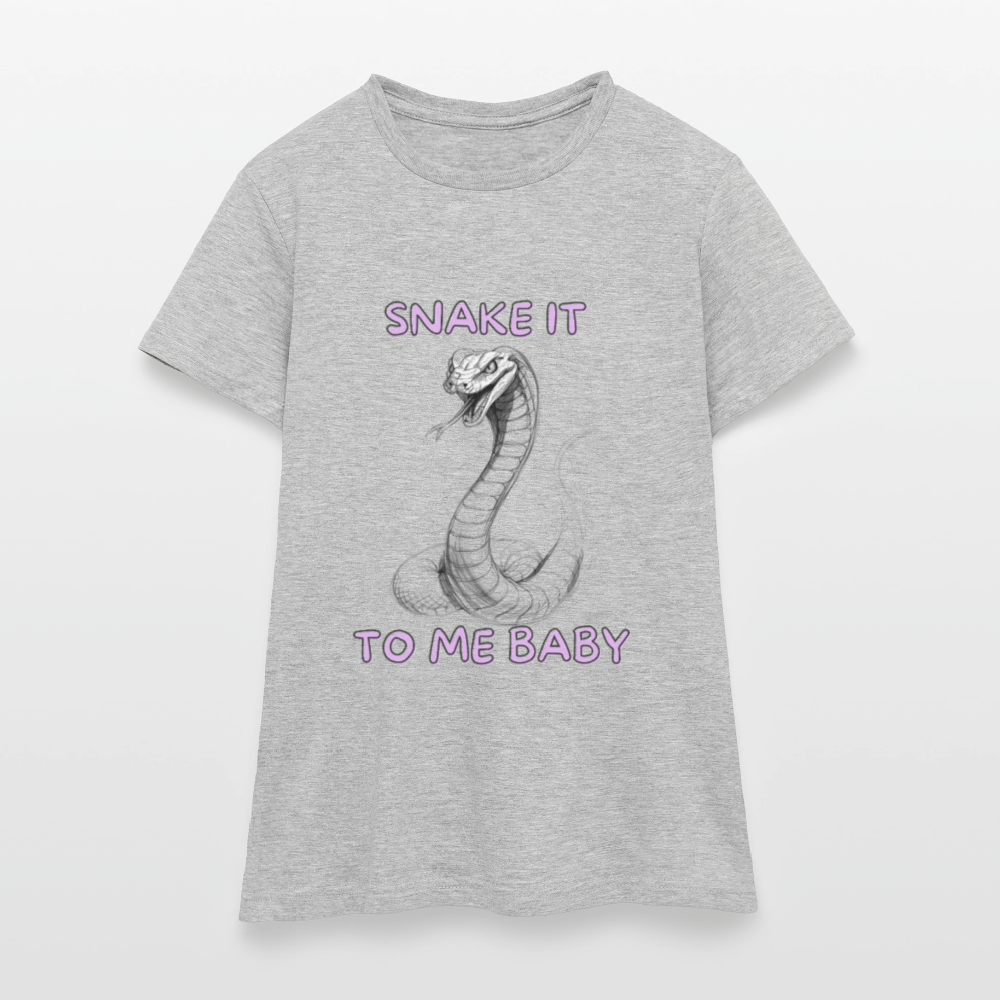 Snake it to me baby - Frauen T-Shirt - Grau meliert