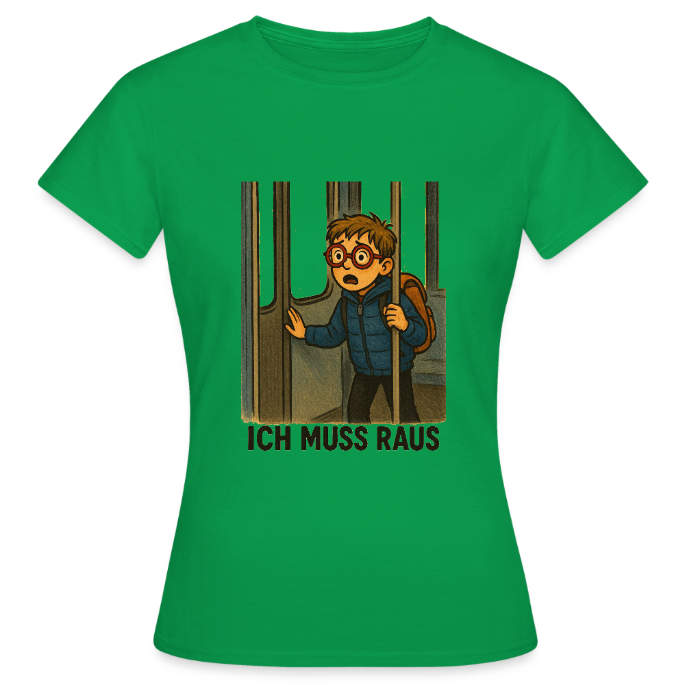 Junge im Bus ich muss raus - Frauen T-Shirt - Kelly Green