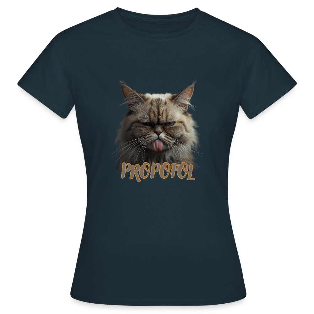 Propofol Cat - Frauen T-Shirt - Navy