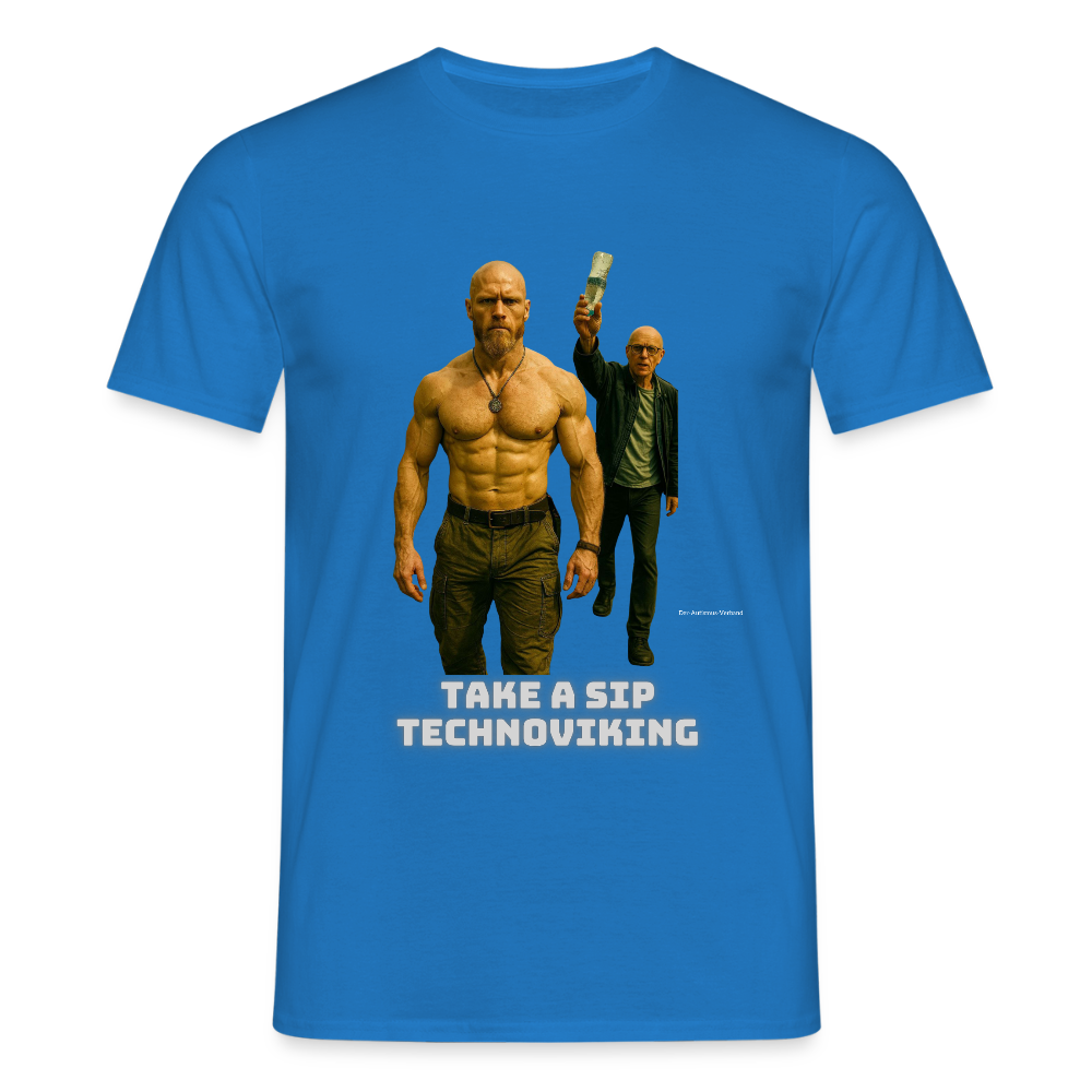 Take a sip Technoviking - Männer T-Shirt - Royalblau