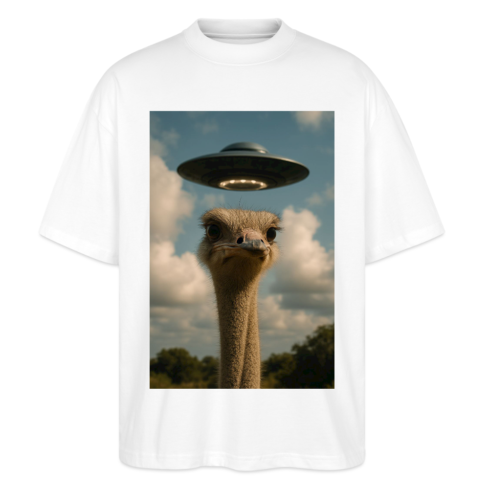 They are here ostrich - Stanley/Stella Oversized Unisex Bio T-Shirt Blaster - Weiß