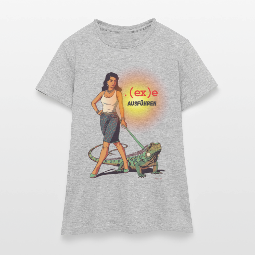 .(ex)e ausführen - Frauen T-Shirt - Grau meliert