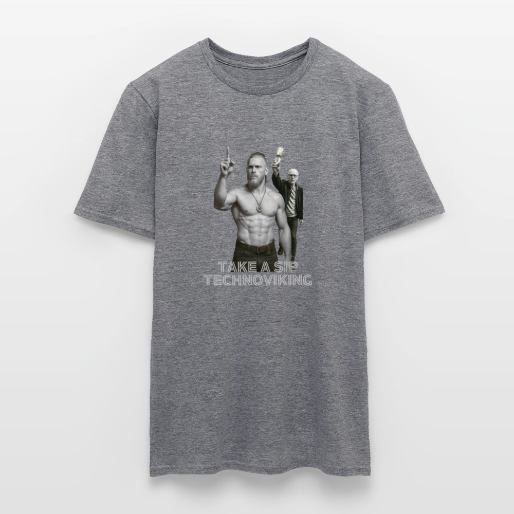 Take a sip Technoviking - Männer T-Shirt - Graphit meliert