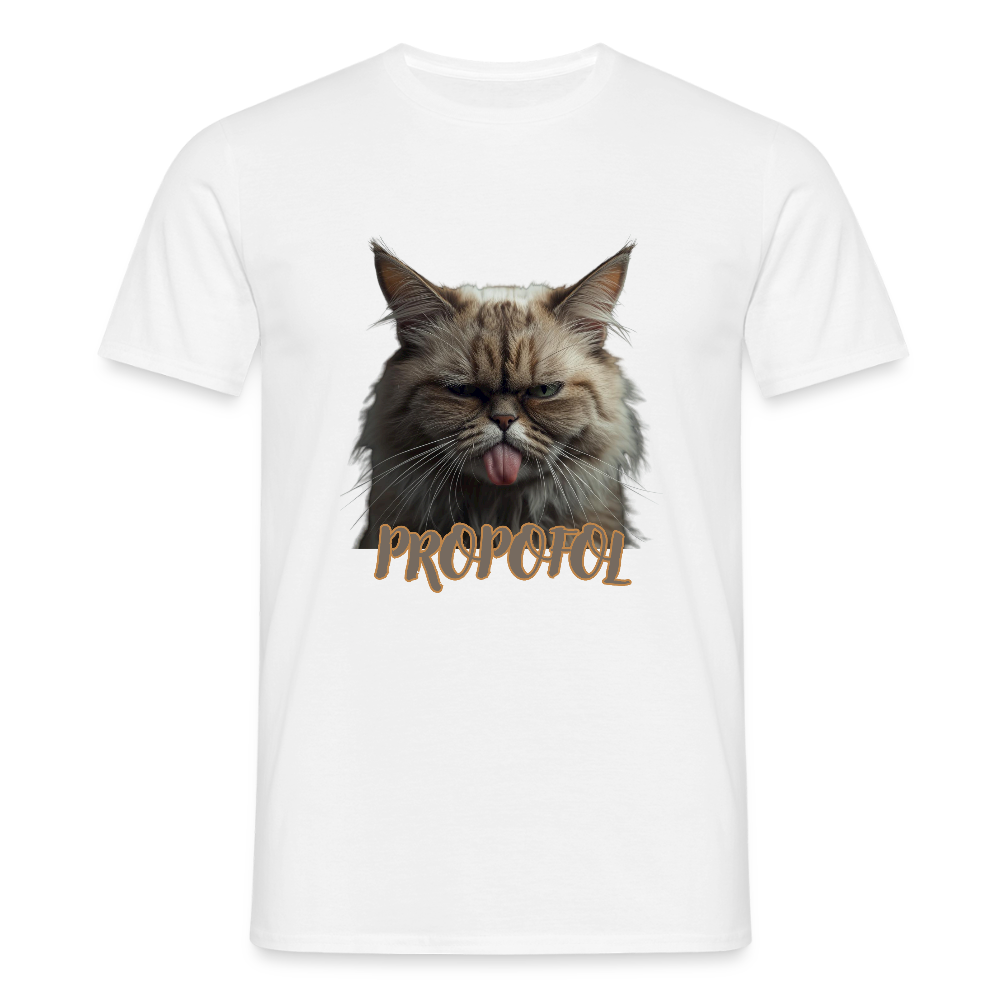 Propofol Cat - Männer T-Shirt - Weiß