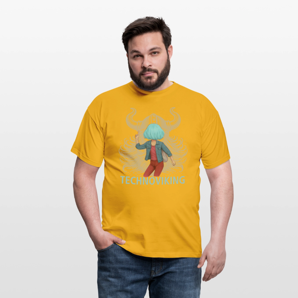 Technoviking rescue moment - Männer T-Shirt - Gelb