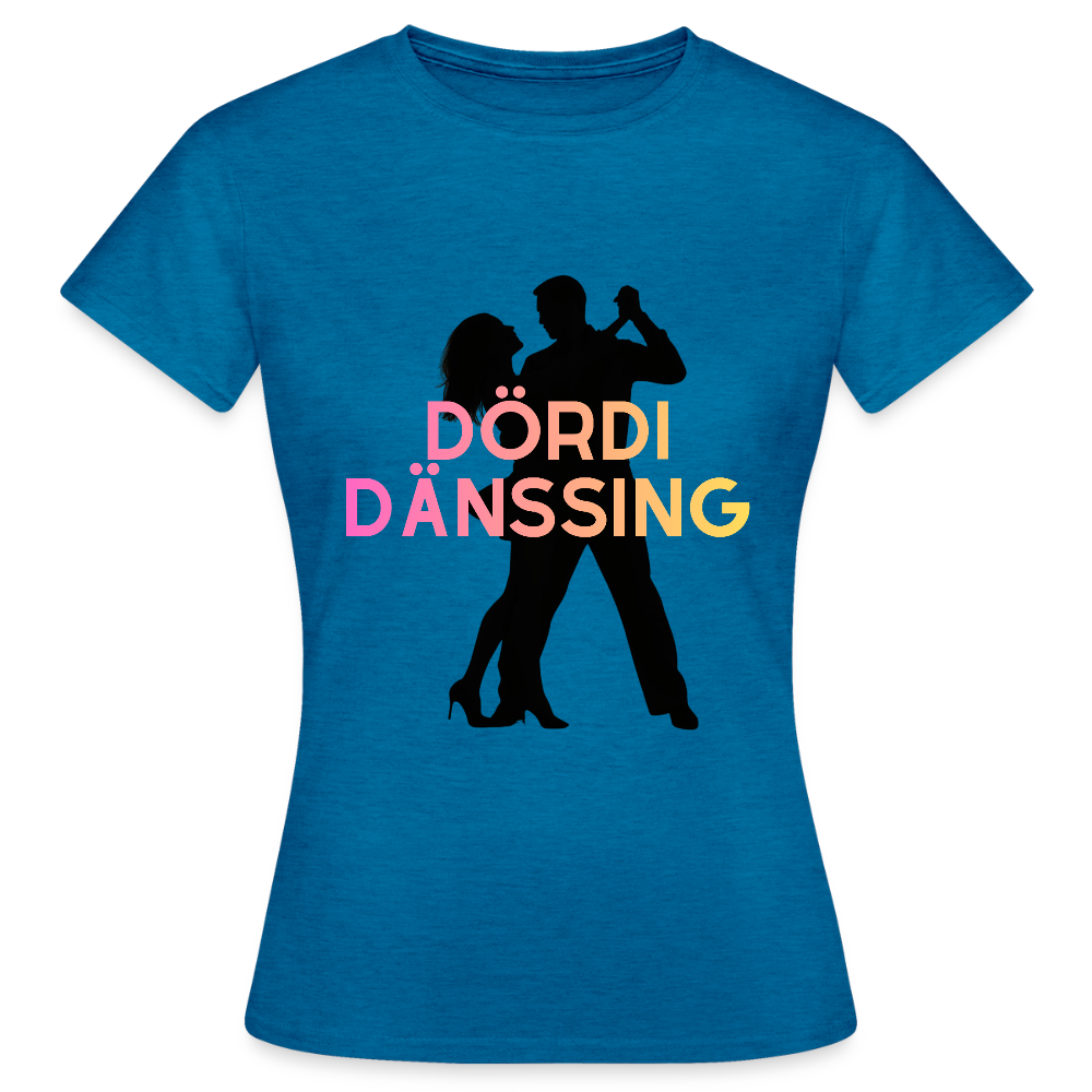 Dördi Dänssing - Frauen T-Shirt - Antikblaues Saphir meliert