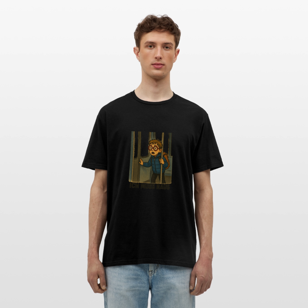 Junge im Bus ich muss raus - Männer T-Shirt - Schwarz
