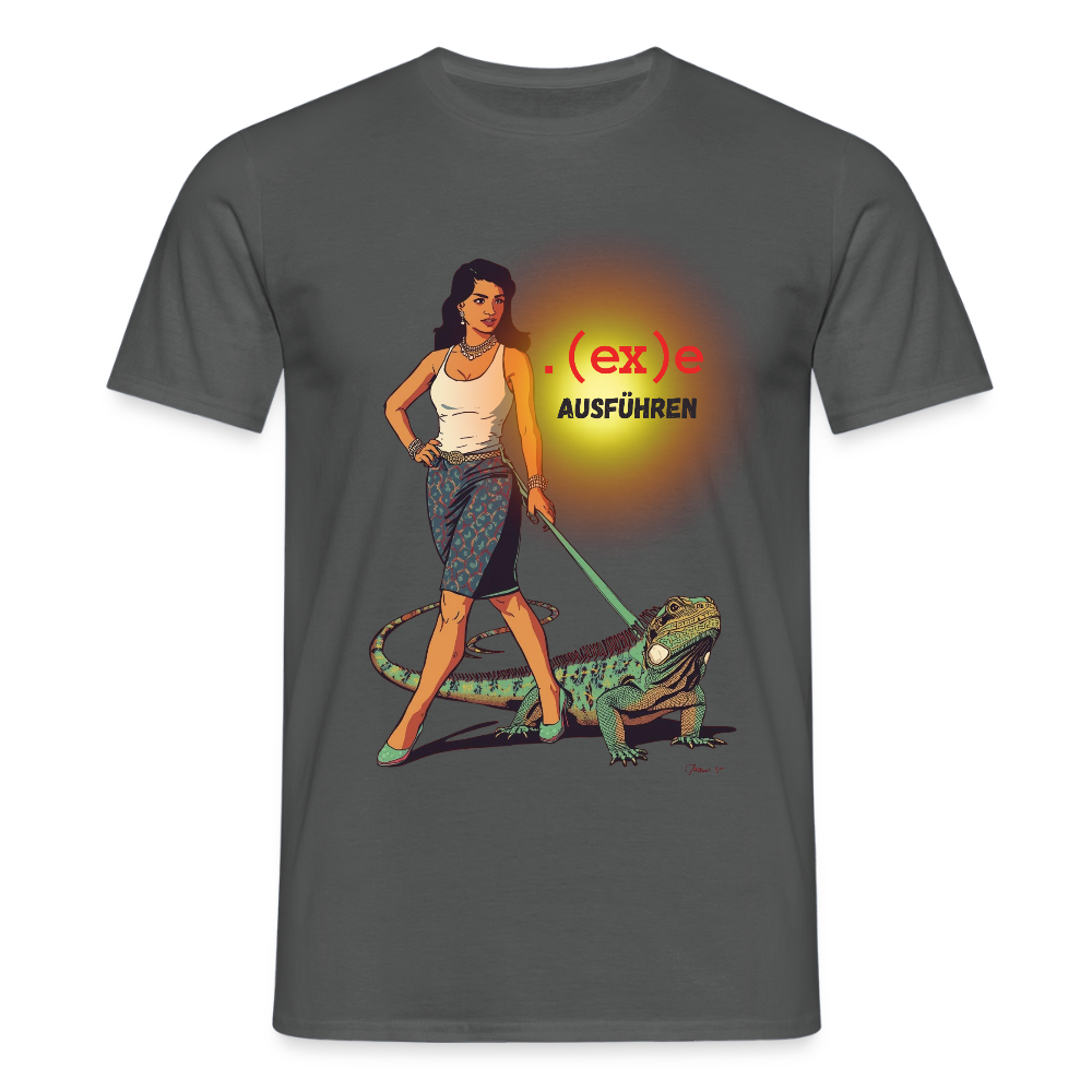 .(ex)e ausführen - Männer T-Shirt - Anthrazit