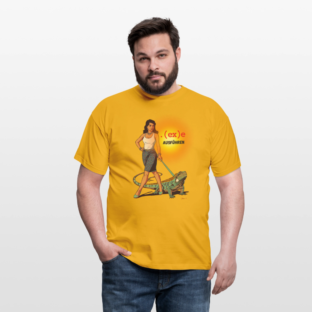 .(ex)e ausführen - Männer T-Shirt - Gelb