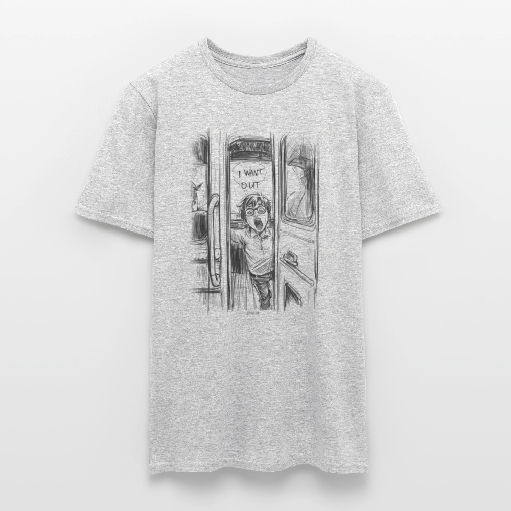 I want out - Männer T-Shirt - Grau meliert