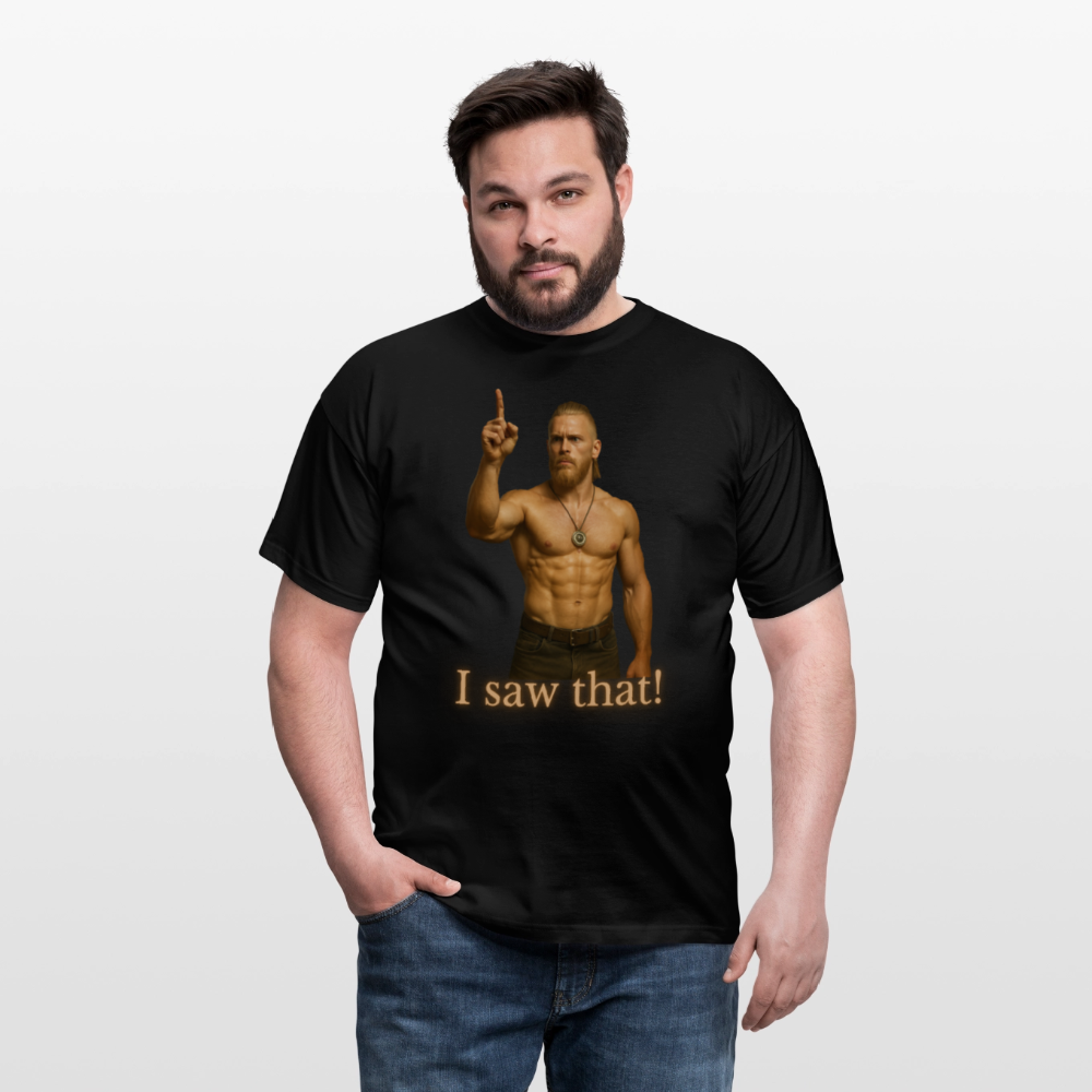 Technoviking - I saw that - Männer T-Shirt - Schwarz