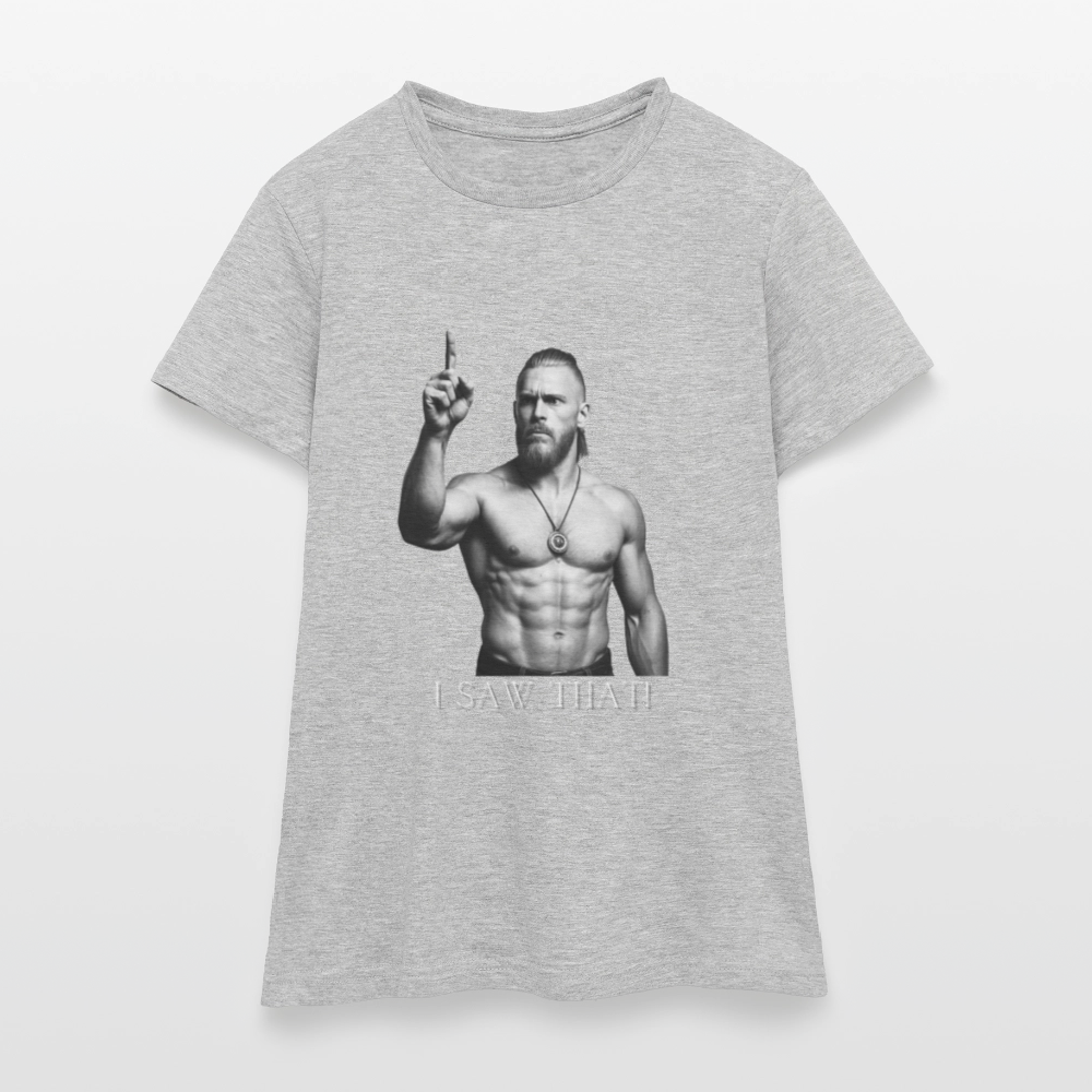 Technoviking - I saw that! - Frauen T-Shirt - Grau meliert