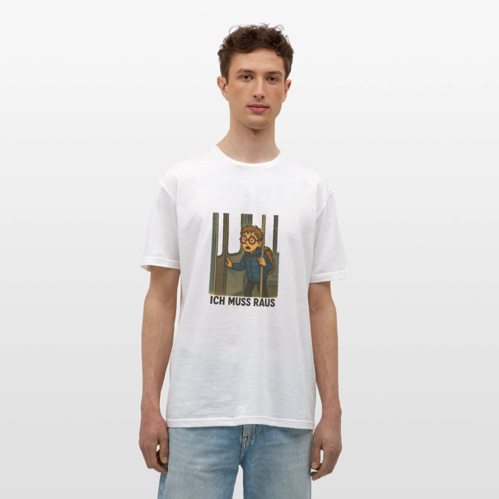 Junge im Bus ich muss raus - Männer T-Shirt - Weiß