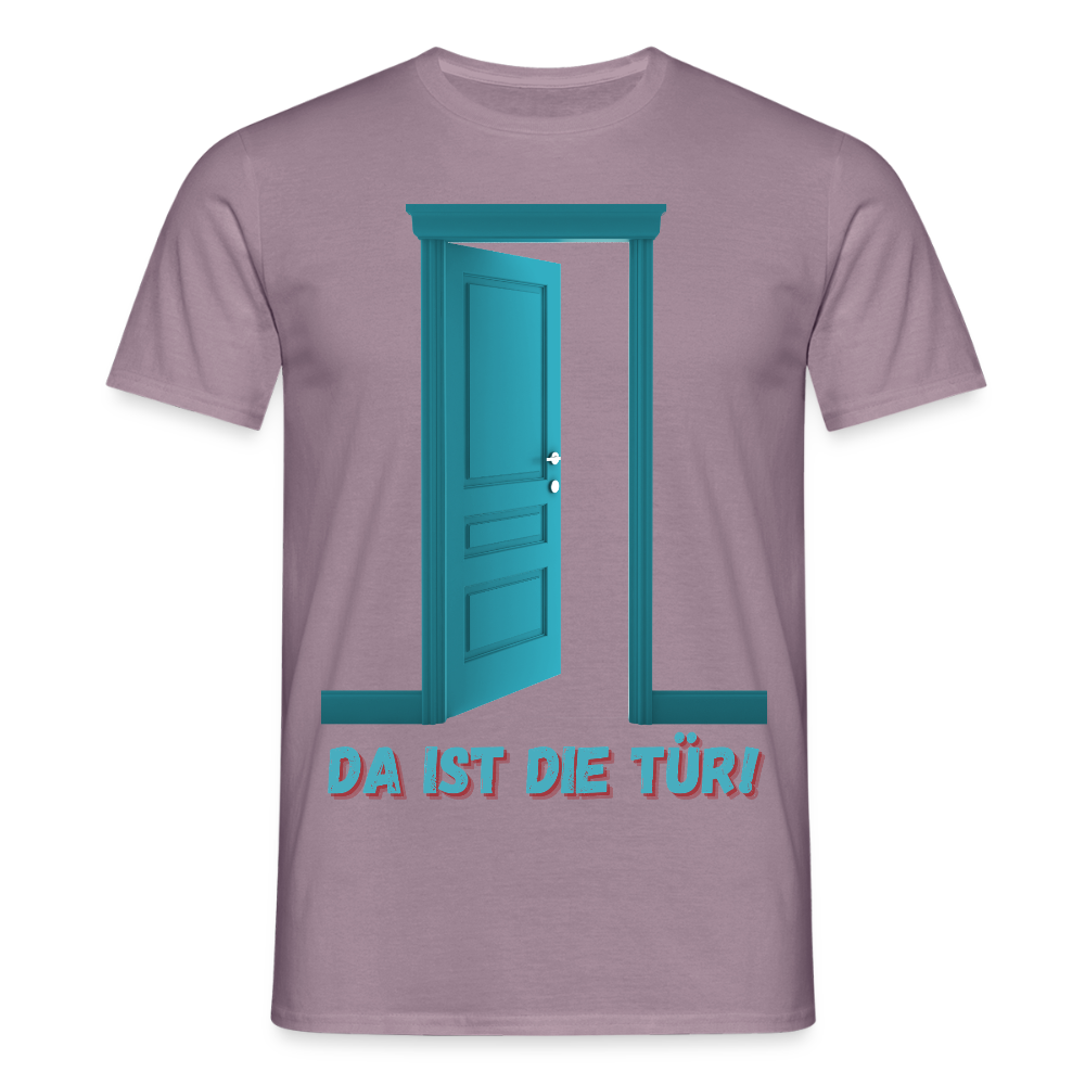 Da ist die Tür - Männer T-Shirt - Lilagrau 