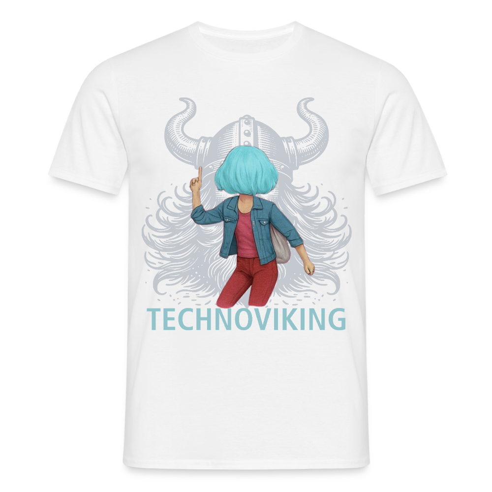 Technoviking rescue moment - Männer T-Shirt - Weiß