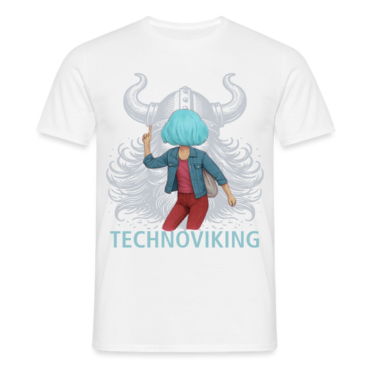 Technoviking rescue moment - Männer T-Shirt - Weiß