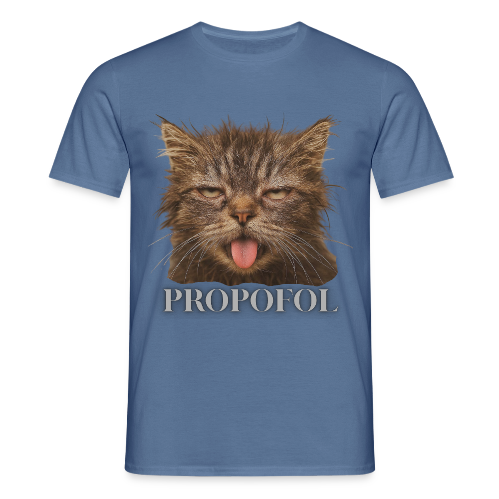 Grumpy Cat - Männer T-Shirt - Taubenblau 