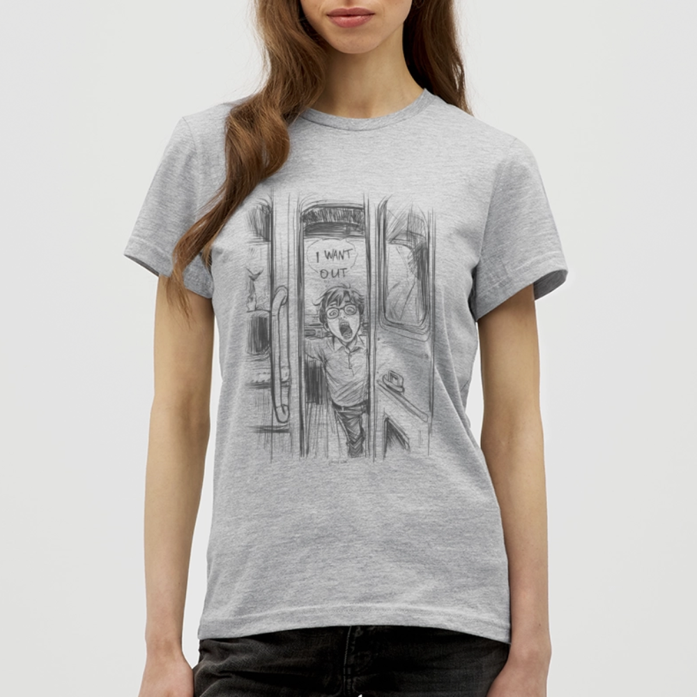 I want out - Frauen T-Shirt - Grau meliert
